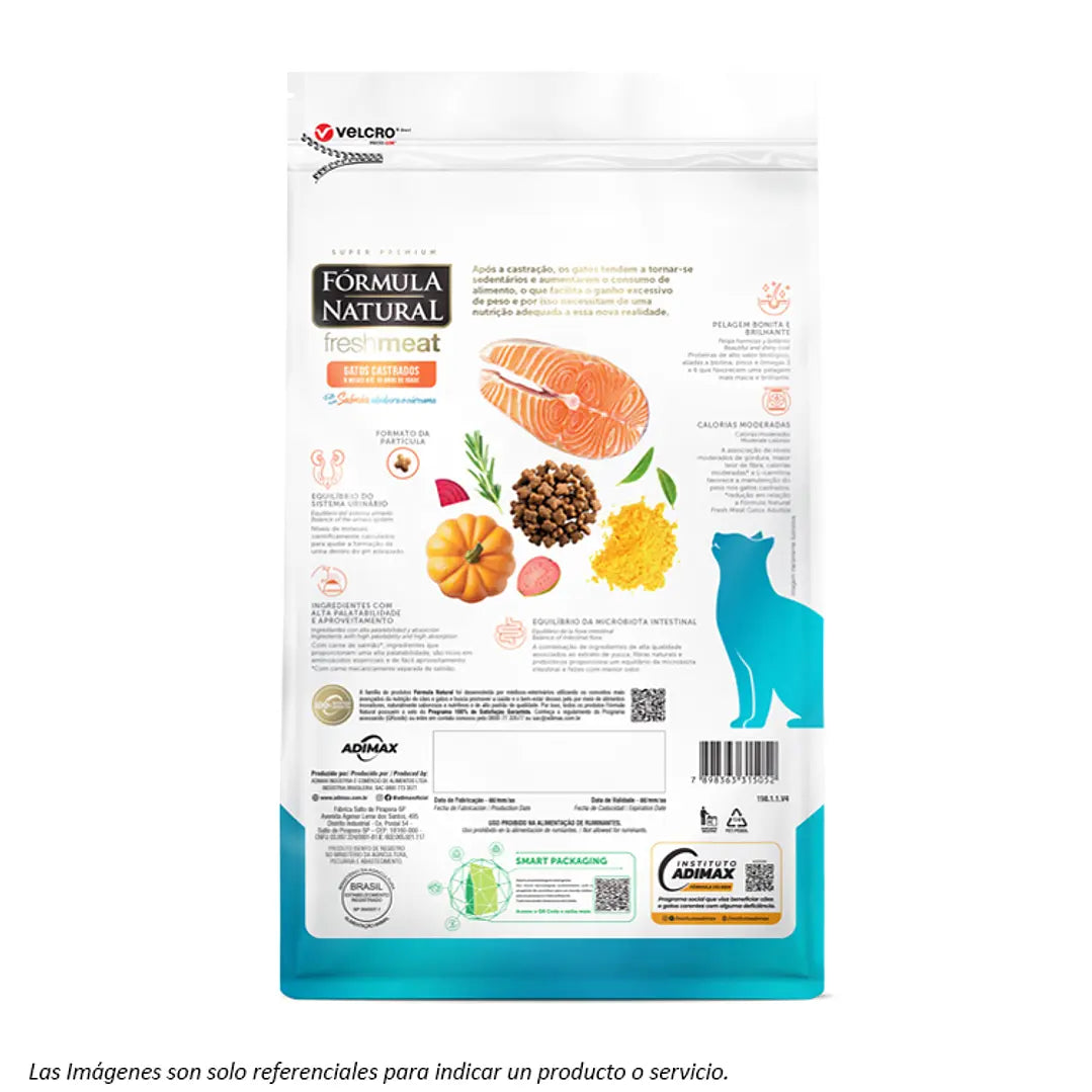 Fórmula Natural Fresh Meat Gatos Castrados Sabor Salmon