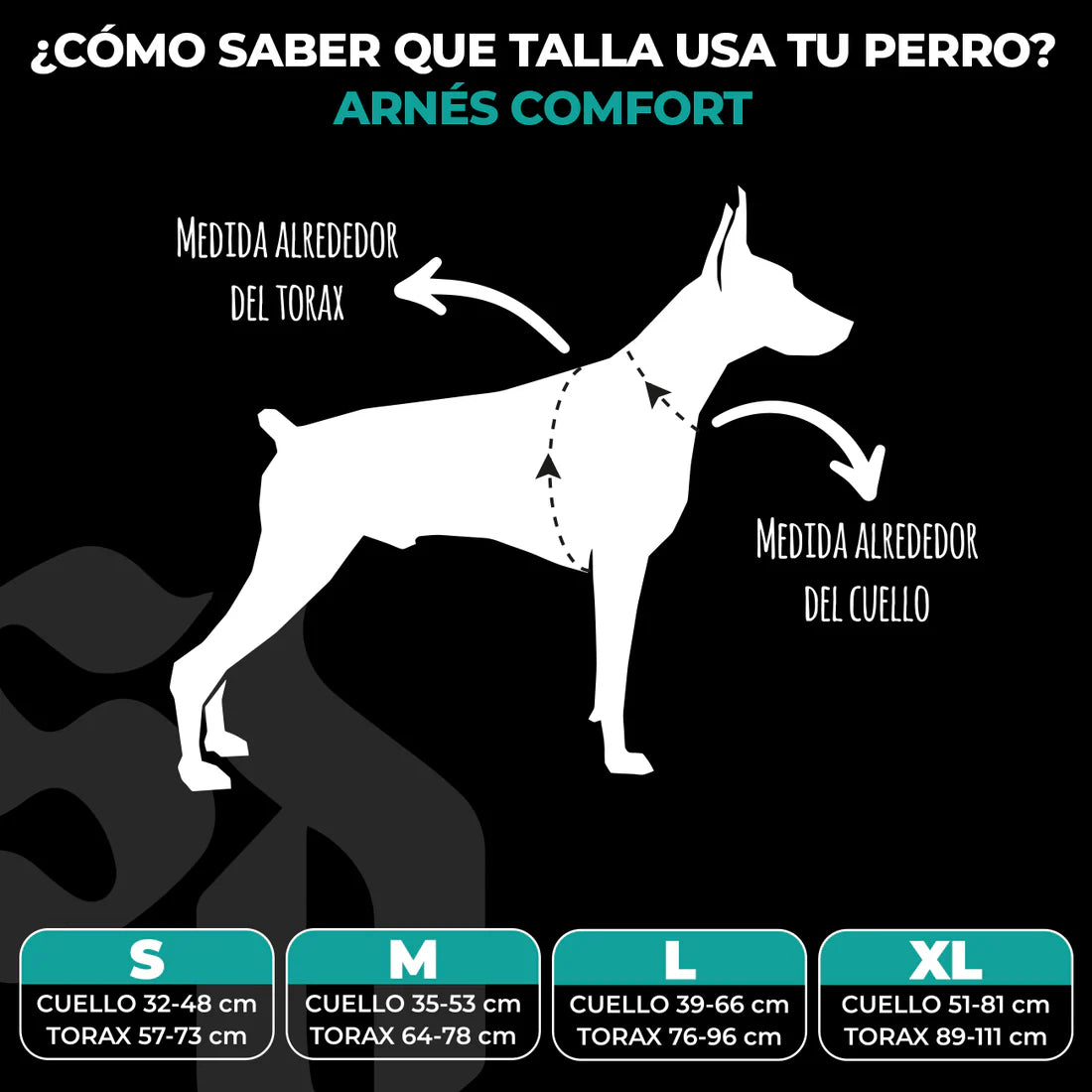 Street dog Arnés Comfort para Perros Turquesa