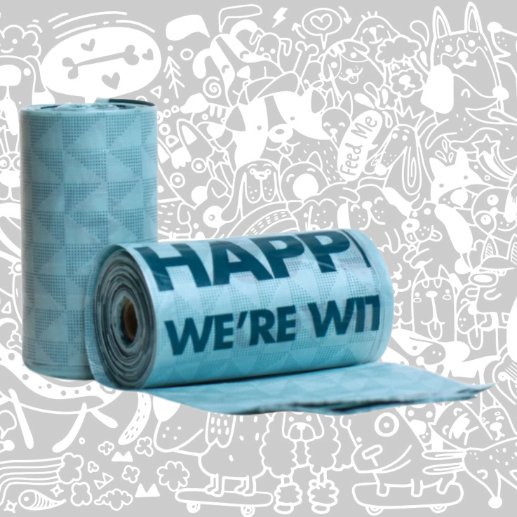 ZEE.DOG POOP BAGS REFILL BOX (W/4 ROLLS)