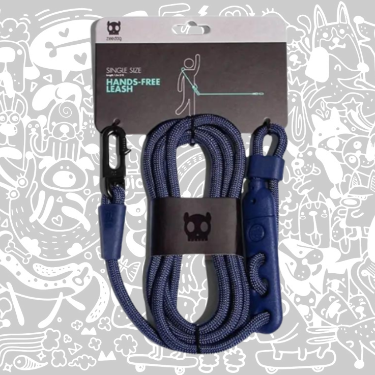 ZEE.DOG DEEP BLUE HANDSFREE LEASH