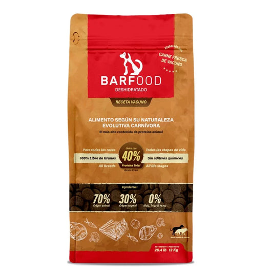 BARFOOD PERRO VACUNO RAZAS MEDIANAS Y GRANDES