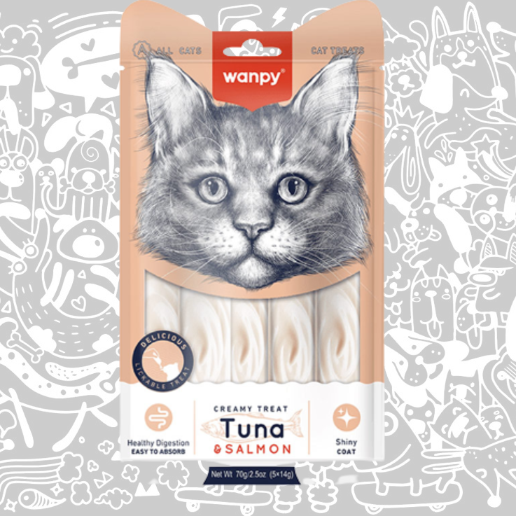 WANPY CREAMY TREAT TUNA SALMON GATO