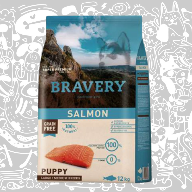 BRAVERY SALMON PUPPY LARGE/MEDIUM BREEDS