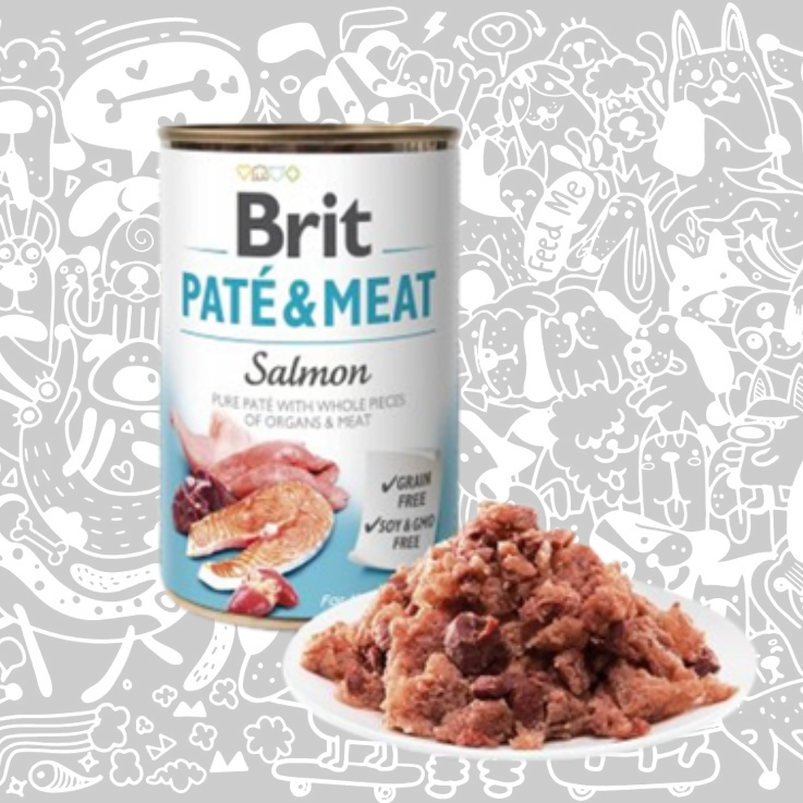 BRIT CARE PATÉ & MEAT LATA SALMON