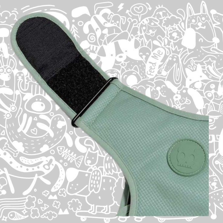 ZEE.DOG ARMY GREEN MESH PLUS HARNESS
