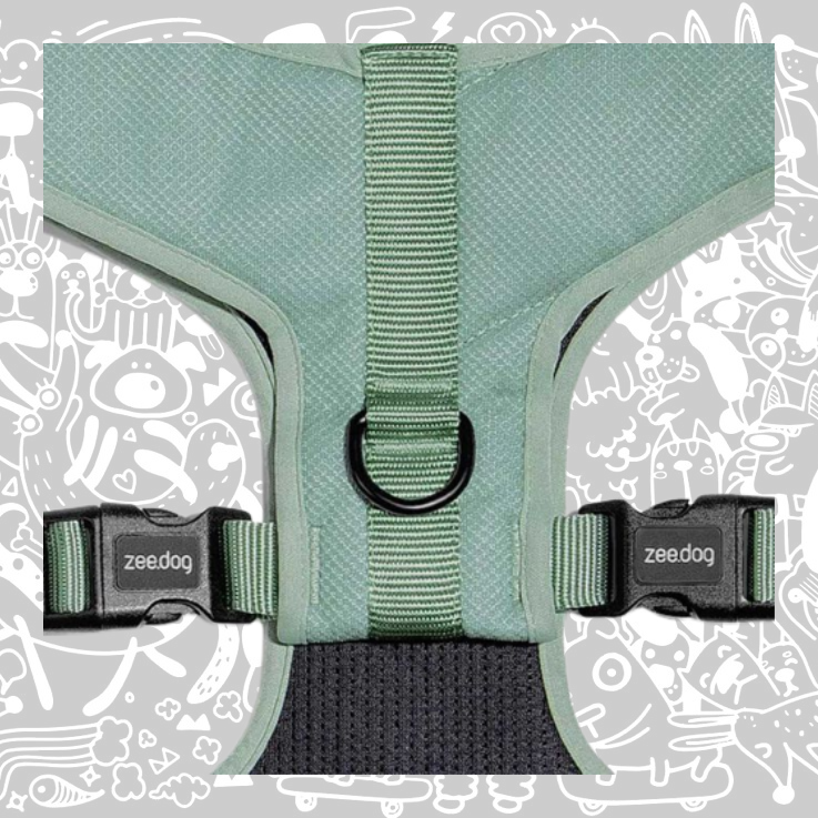 ZEE.DOG ARMY GREEN MESH PLUS HARNESS