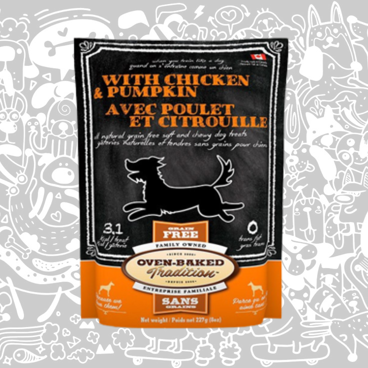 OVEN BAKED TREATS CHICKEN AND PUMPKIN DOG