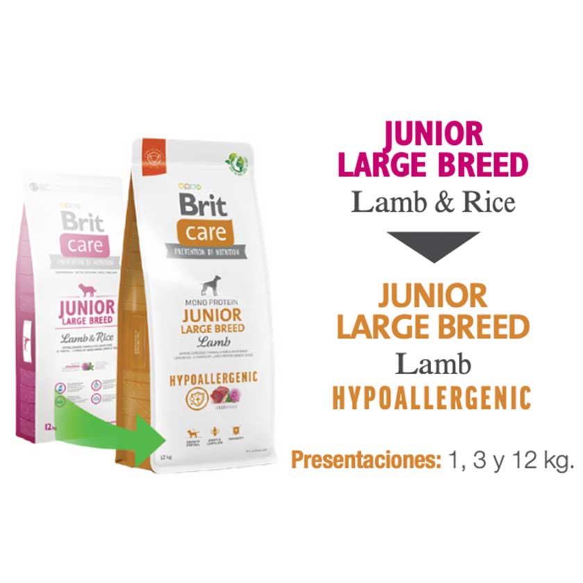 BRIT CARE DOG HYPOALLERGENIC JUNIOR LARGE BREED LAMB