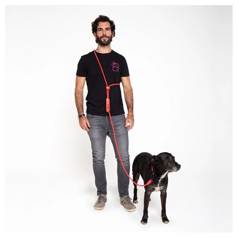 ZEE.DOG HANDSFREE LEASH NEON CORAL