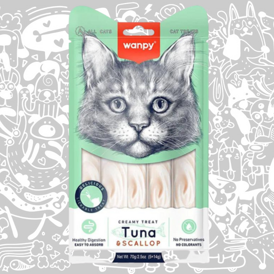 WANPY CREAMY TREAT TUNA SCALLOP GATO