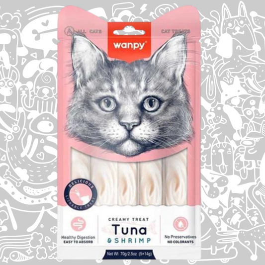 WANPY CREAMY TREAT TUNA SHRIMP GATO