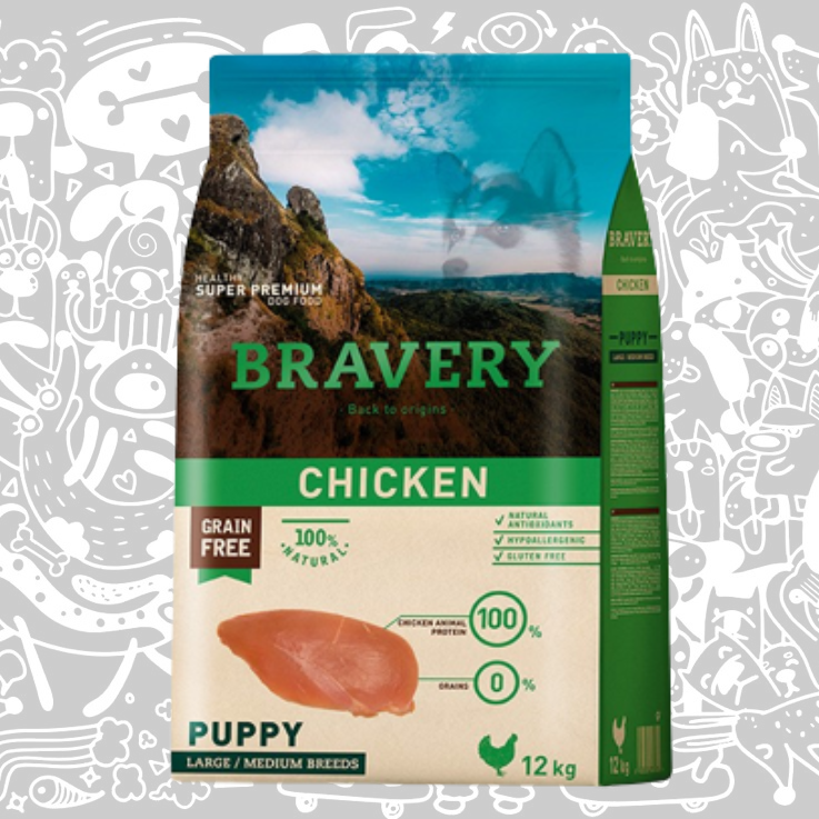 BRAVERY CHICKEN PUPPY LARGE/MEDIUM BREEDS