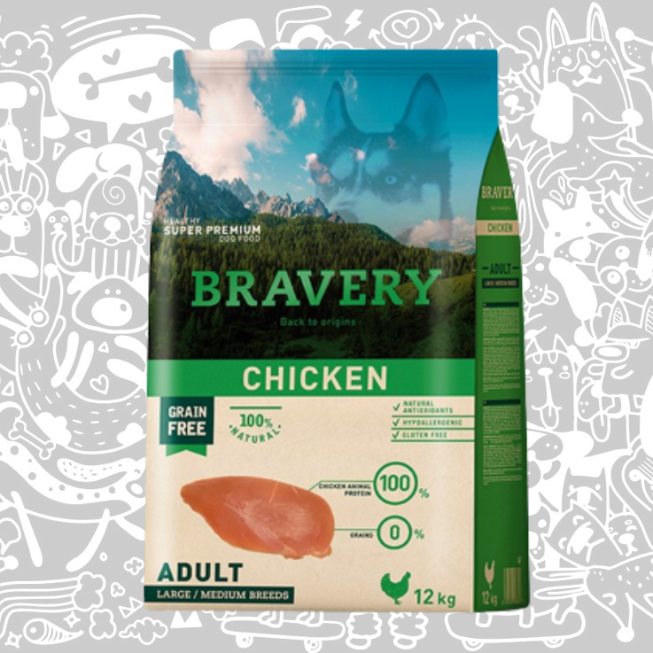 BRAVERY CHICKEN ADULT LARGE/MEDIUM BREEDS