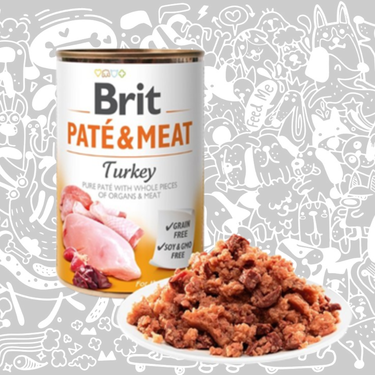 BRIT CARE PATÉ & MEAT LATA PAVO