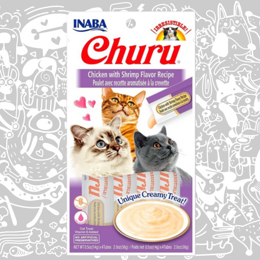 CHURU GATO POLLO CON CAMARON