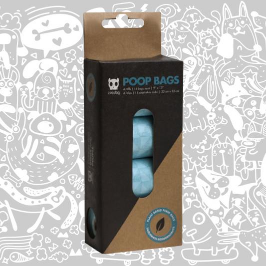 ZEE.DOG POOP BAGS REFILL BOX (W/4 ROLLS)