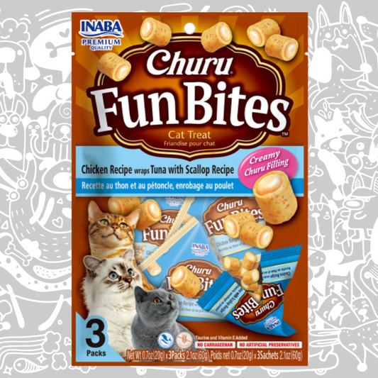 CHURU FUN BITES GATO POLLO CON ATUN Y OSTIONES