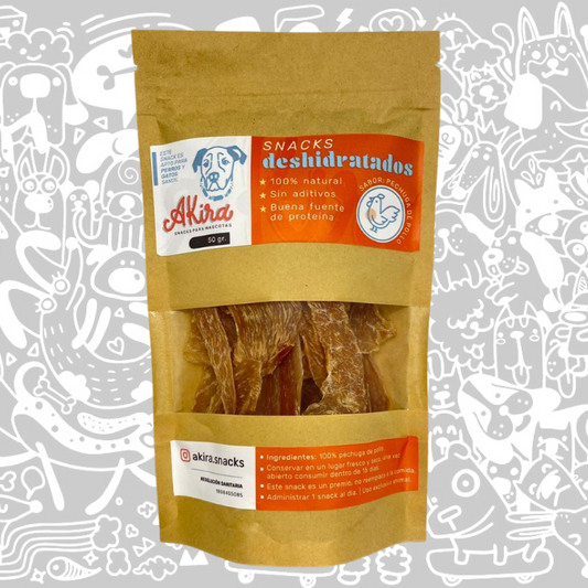 AKIRA SNACK DESHIDRATADO PECHUGA DE POLLO