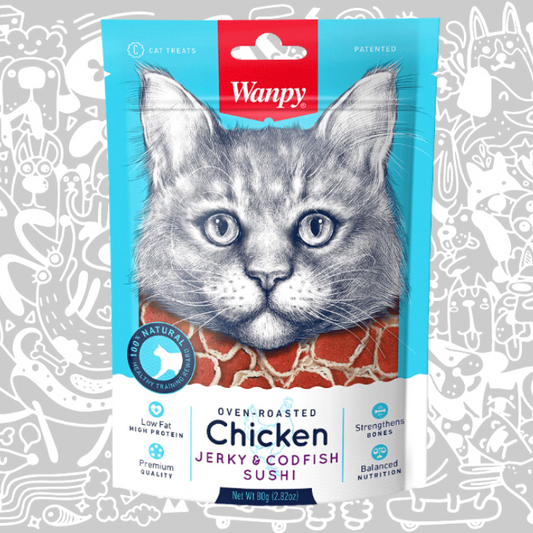 WANPY JERKY CHICKEN & CODFISH SUSHI GATO
