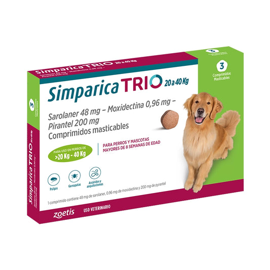 Simparica Trio 20 a 40 Kg