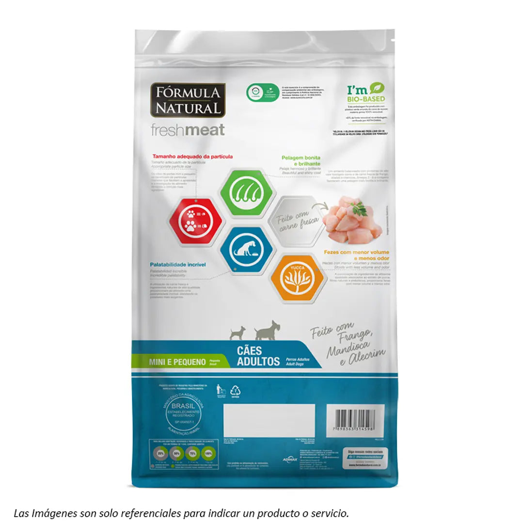 Fórmula Natural Fresh Meat Perro Adulto Mini y/o Pequeño
