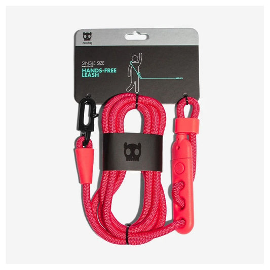 ZEE.DOG HANDSFREE LEASH NEON CORAL